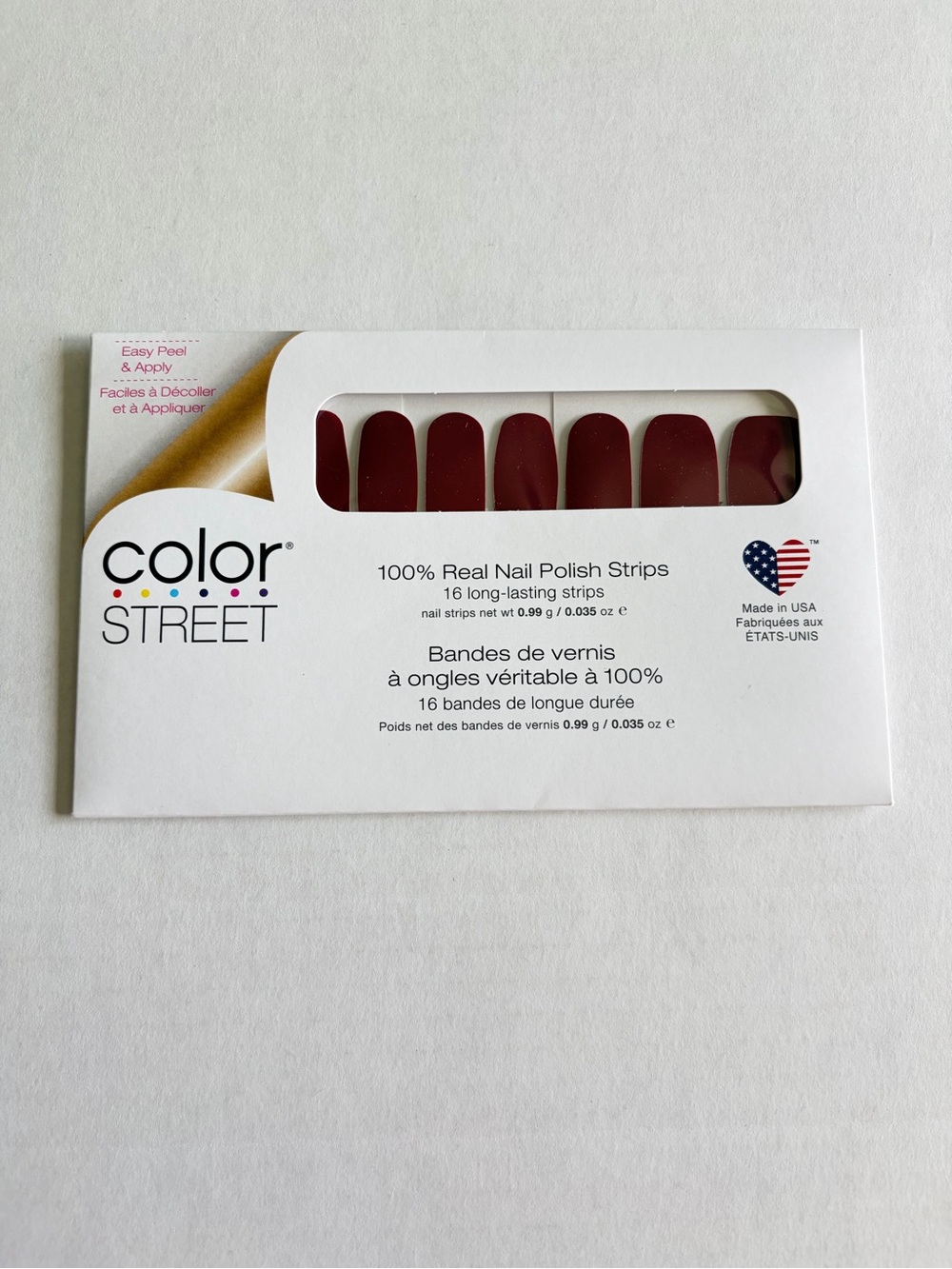 *Retired* Color Street: London Calling | Dark Red Classic Solid Fall Winter - Picture 3 of 11